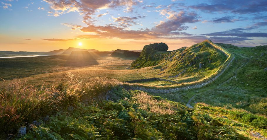 A Hadrians Wall Milecastle Fort Near Houseteads Roman Fort, Vercovicium, A Unesco World Heritage Site, Northumberland, England