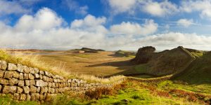 Hadrian's Wall, Near Housesteads Fort In Early Morning Light