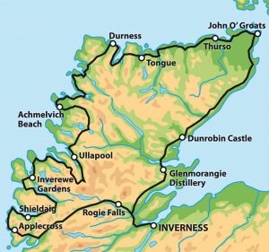 5 Or 7 Day The North Coast 500 Map