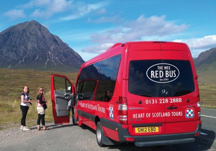 Bus Near the Mountain - Heart of Scotland Tours